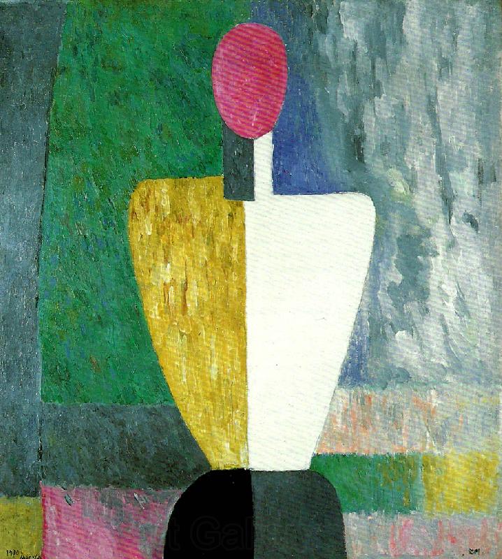 Kazimir Malevich half figure with a  pink face France oil painting art